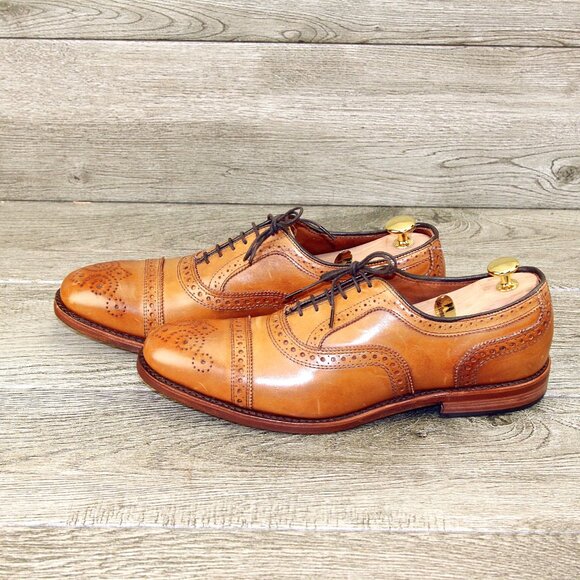 * NIB * $395 Allen Edmonds STRAND Oxford 9 D Walnut * add $15 new Trees - Picture 7 of 13